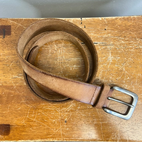 Vintage American Eagle Brown Leather Belt 30/31” Womens Boho Western Cowgirl - Picture 2 of 11